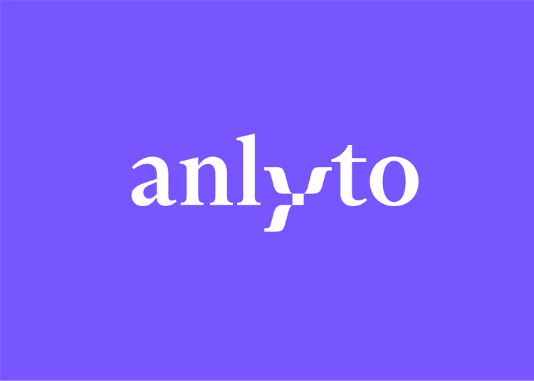 Anlyto logo on light purple